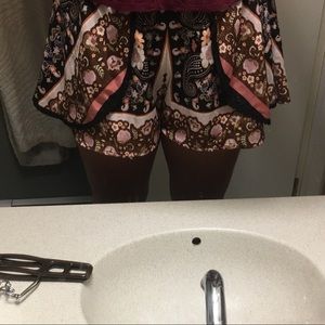Patterned Flowy Shorts